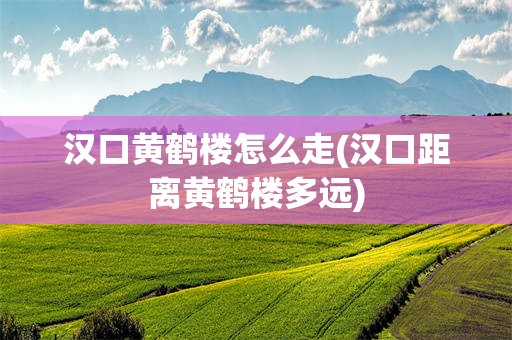 汉口黄鹤楼怎么走(汉口距离黄鹤楼多远)