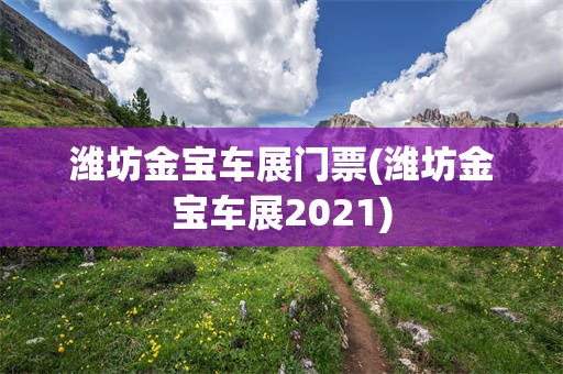 潍坊金宝车展门票(潍坊金宝车展2021)