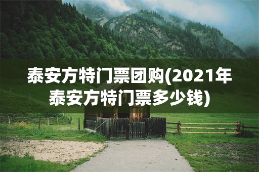 泰安方特门票团购(2021年泰安方特门票多少钱)