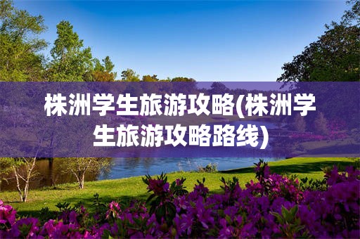 株洲学生旅游攻略(株洲学生旅游攻略路线)