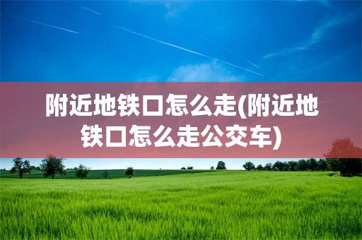 附近地铁口怎么走(附近地铁口怎么走公交车)