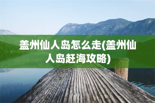 盖州仙人岛怎么走(盖州仙人岛赶海攻略)