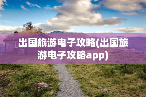 出国旅游电子攻略(出国旅游电子攻略app)