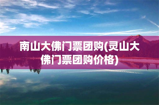 南山大佛门票团购(灵山大佛门票团购价格)