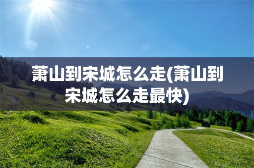 萧山到宋城怎么走(萧山到宋城怎么走最快)