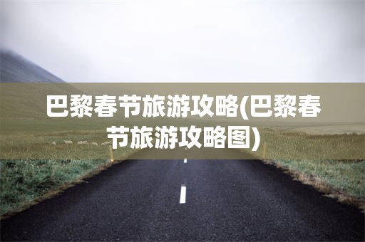 巴黎春节旅游攻略(巴黎春节旅游攻略图)