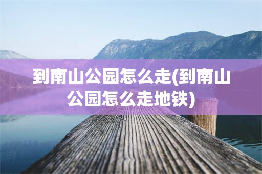 到南山公园怎么走(到南山公园怎么走地铁)