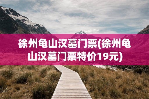 徐州龟山汉墓门票(徐州龟山汉墓门票特价19元)