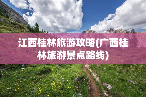 江西桂林旅游攻略(广西桂林旅游景点路线)