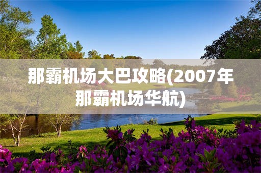 那霸机场大巴攻略(2007年那霸机场华航)